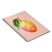 Rosa gelbe Mango Frucht Notizblock (Rechte Seite)