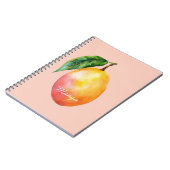 Rosa gelbe Mango Frucht Notizblock (Linke Seite)