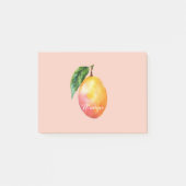 Rosa Gelbe Mango Frucht Post-it Klebezettel (Vorderseite)