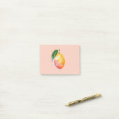 Rosa Gelbe Mango Frucht Post-it Klebezettel (Auf Schreibtisch)