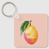 Rosa gelbe Mango Frucht Schlüsselanhänger (Vorderseite)