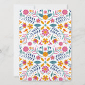 Rosa gelbe mexikanische Fiesta Babydusche Einladung (Rückseite)