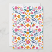 Rosa gelbe mexikanische Fiesta Babydusche Einladung (Rückseite)