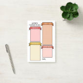 Rosa gelbe Niedliche Multifunktionsleisten-Etikett Post-it Klebezettel (Büro)