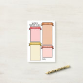 Rosa gelbe Niedliche Multifunktionsleisten-Etikett Post-it Klebezettel (Auf Schreibtisch)