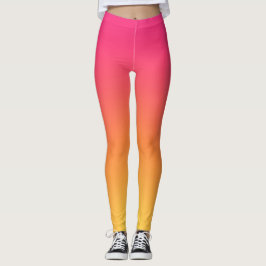 Rosa gelbe Ober glatte Gradienten Leggings