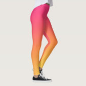 Rosa gelbe Ober glatte Gradienten Leggings (Rechts)