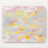 Rosa gelbe Ölbürste. Modernes abstraktes niedlich Mousepad (Vorne)