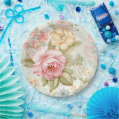 Rosa gelbe Papierplatte Pappteller (Party)