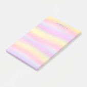 Rosa gelbe Pastellfarben Wasserfarbe individuelle  Post-it Klebezettel (angewinkelt)