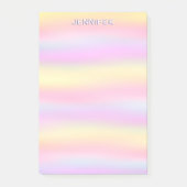 Rosa gelbe Pastellfarben Wasserfarbe individuelle  Post-it Klebezettel (Vorderseite)