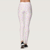 Rosa Gelbe Polka Leggings - Dazzstil (Rückseite)