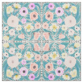 Rosa Gelbe Polka Punkte Wasserfarbmuster Stoff (Muster)