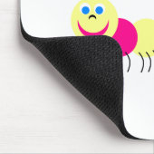 rosa gelbe Raupe Mousepad (Ecke)