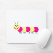 rosa gelbe Raupe Mousepad (Mit Mouse)