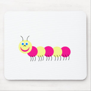 rosa gelbe Raupe Mousepad