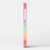 Rosa Gelbe Regenbogen Abstrakte Streifen Case-Mate iPhone Hülle (Rückseite / Links)