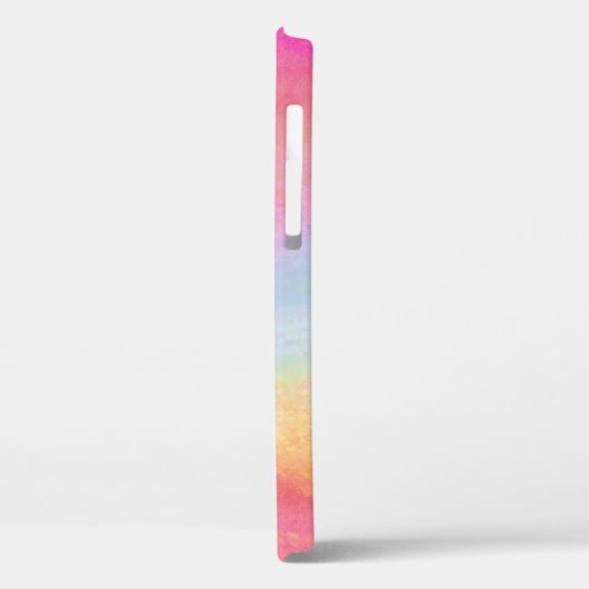 Rosa Gelbe Regenbogen Abstrakte Streifen Case-Mate iPhone Hülle (Rückseite / Links)