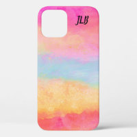 Rosa Gelbe Regenbogen Abstrakte Streifen