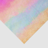 Rosa Gelbe Regenbogen Abstrakte Streifen Seidenpapier (Ausschnitt)