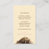 Rosa Gelbe Reinigungsdienst Zimmermädchen Visitenkarte (Rückseite)