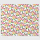 Rosa Gelbe Rose Blume Geschenkpapier (Flach)