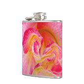 Rosa gelbe Rose Flachmann (Links)