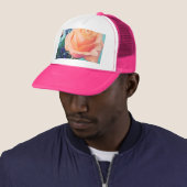 Rosa gelbe Rose mit Minzhintergrund Truckerkappe (Beispiel)