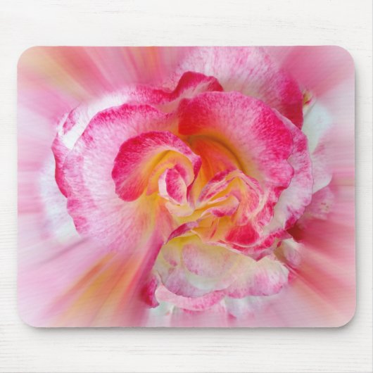 Rosa gelbe Rose Mousepad (Vorne)