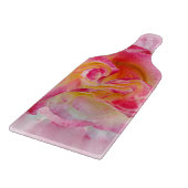 Rosa gelbe Rose Schneidebrett (Ecke)