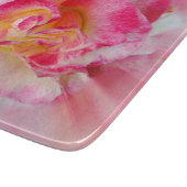 Rosa gelbe Rose Schneidebrett (Ecke)