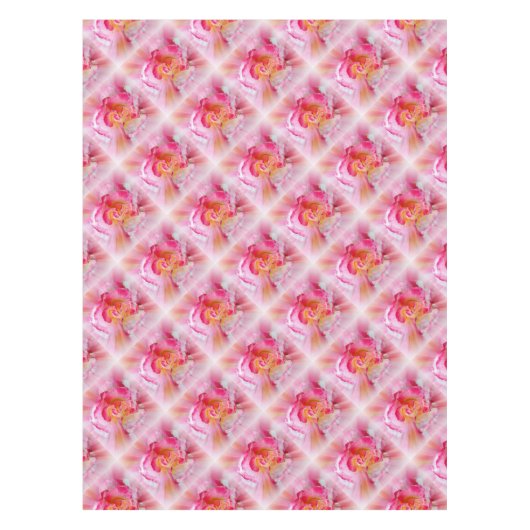 Rosa gelbe Rose Tischdecke (Vorderseite)