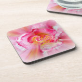 Rosa gelbe Rose Untersetzer (Linke Seite)