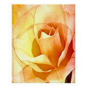 Rosa Gelbe Rose Wasserfarbe Stil Glossen Poster (Vorderseite)
