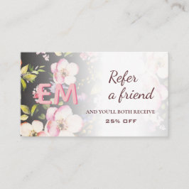 Rosa-gelbe Rosen in Aquarellfarbe auf schwarz, Mon Empfehlungskarte