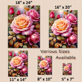 Rosa Gelbe Rosen Landschaft Bilderwand Sets