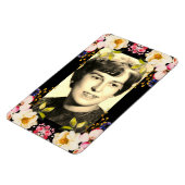 Rosa gelbe Rosen, schwarzer Hintergrund Magnet (Linke Seite)