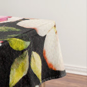 Rosa gelbe Rosen, schwarzer Hintergrund Tischdecke (Beispiel)