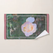 Rosa Gelbe Rosen Typografie Rose Gold Badhandtuch Set (Handtuch)