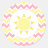 Rosa Gelbe Sonnenschutzdusche Umschlag Aufkleber (Vorderseite)