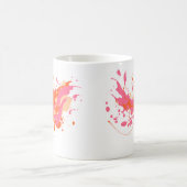 Rosa Gelbe Splash Artistisch Kaffeetasse (Mittel)