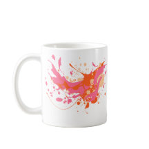 Rosa Gelbe Splash Artistisch