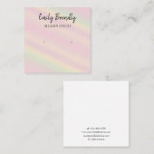 Rosa Gelbe Streifen - Erster Display-Visitenkarte Quadratische Visitenkarte (Vorne/Hinten)