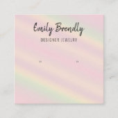 Rosa Gelbe Streifen - Erster Display-Visitenkarte Quadratische Visitenkarte (Vorderseite)