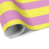 Rosa Gelbe Streifen Geschenkpapier (Rolleneckpunkt)