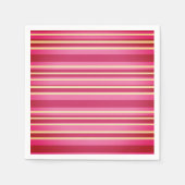Rosa Gelbe Streifen Papier Napkins Serviette (Vorderseite)