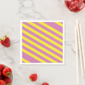 Rosa Gelbe Streifen Serviette (Beispiel)