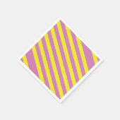 Rosa Gelbe Streifen Serviette (Ecke)