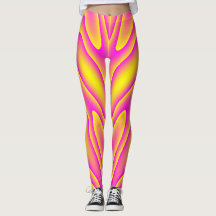 Rosa-Gelbe Strudel-Leggings