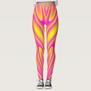 Rosa-Gelbe Strudel-Leggings Leggings